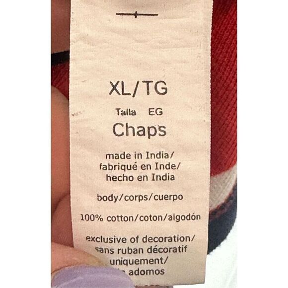 Chaps red and blue polo Size XL - Picture 5 of 7